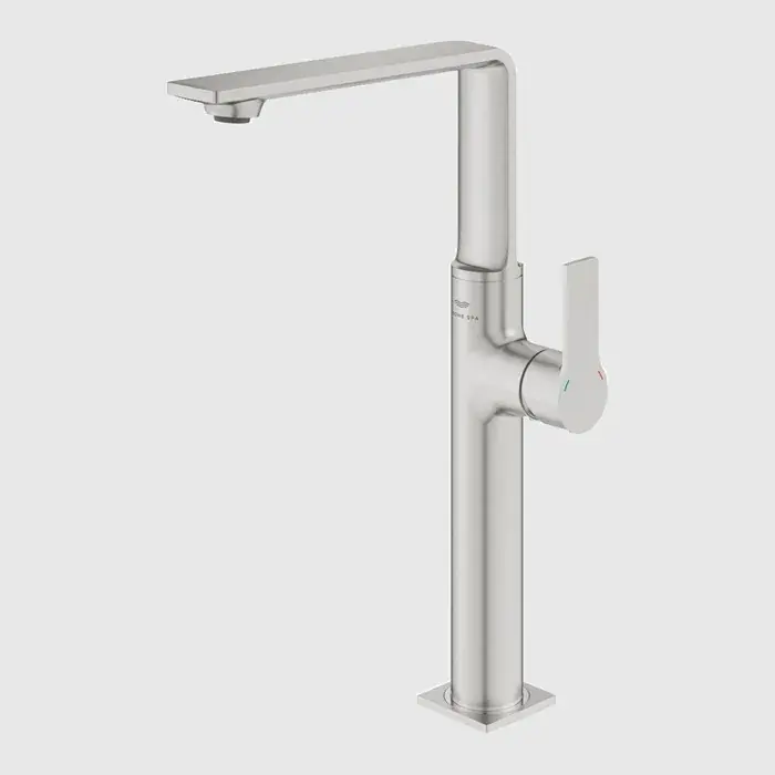 Reducere extra Baterie lavoar monocomanda inalta, marimea XL, cu ventil push to open, crom mat (supersteel), Grohe Allure 23403DC1