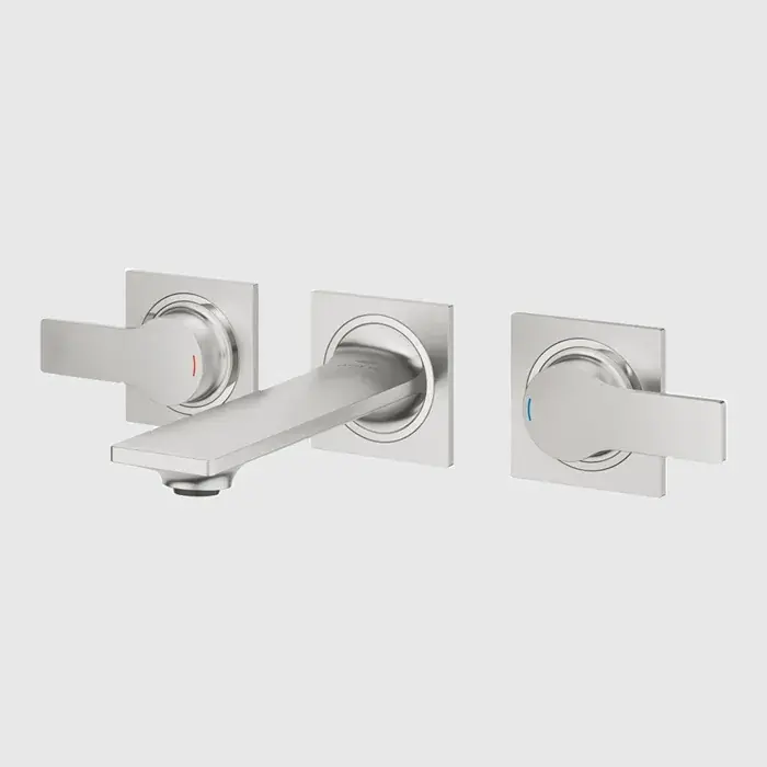 Baterie lavoar dubla comanda, marimea S, cu 3 orificii, crom mat (supersteel), Grohe Allure 20189DC2 Popular