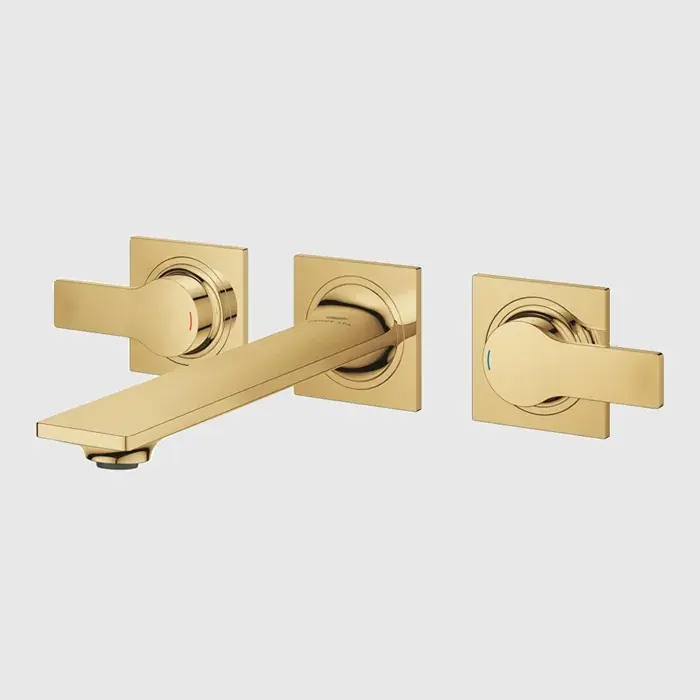 Baterie lavoar dubla comanda, marimea M, cu 3 orificii, auriu lucios (cool sunrise), Grohe Allure 20193GL2 Noutate