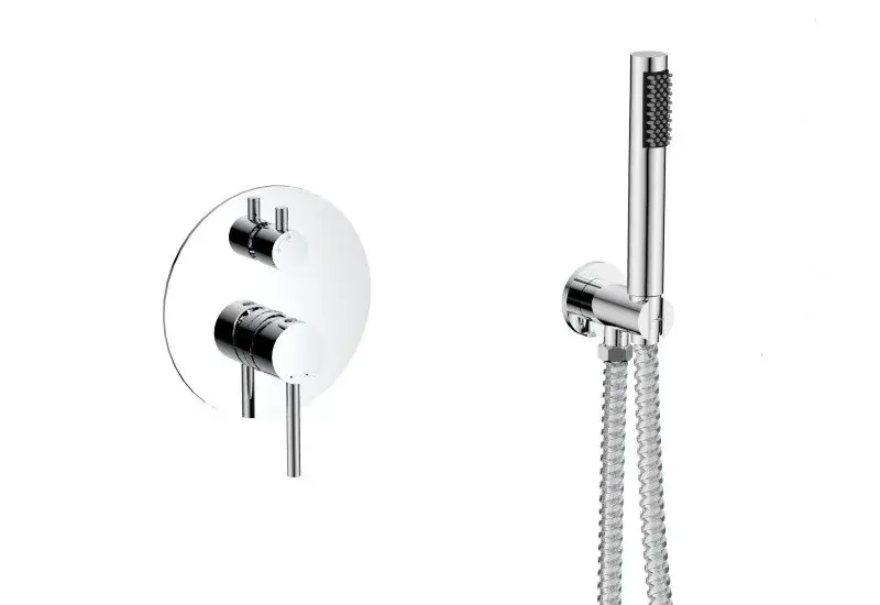 Set Baterie cada dus monocomanda, montaj incastrat, cu Set de dus inclus, crom, Besco Veo BWP-P-CH Expediere rapidă