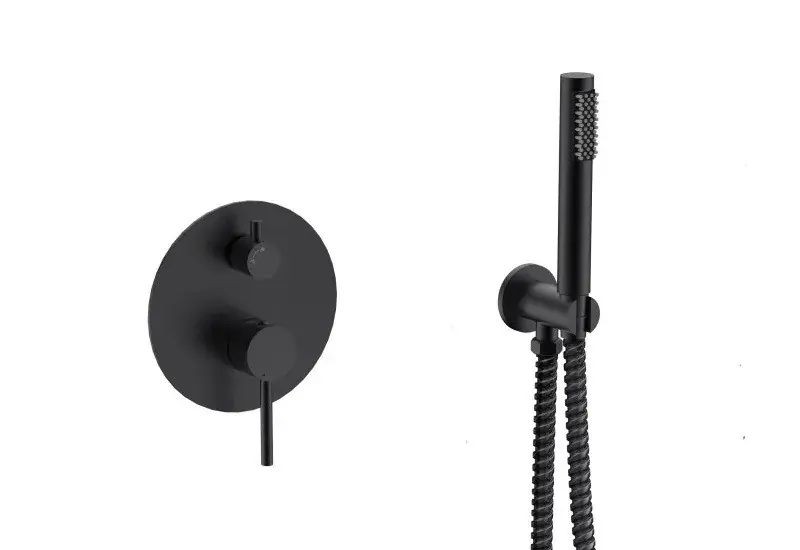 Ultima șansă Set Baterie cada dus monocomanda, montaj incastrat, cu Set de dus inclus, negru, Besco Veo BWP-P-CZ