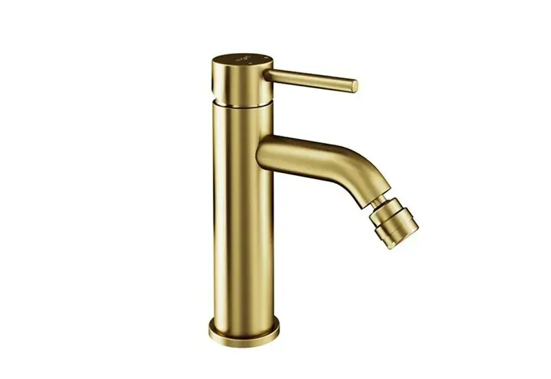 Baterie bideu monocomanda, fara ventil, auriu periat, Besco Veo BB-V-ZS Reducere