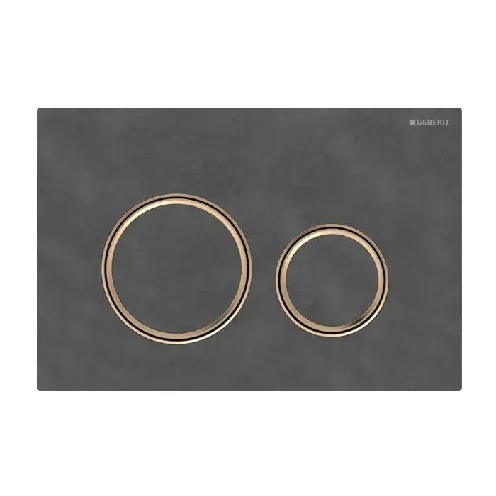 Plată securizată Clapeta de actionare, rotunda, spalare cu doua volume de apa, culoare metalica rosie-aurie, Geberit Sigma50