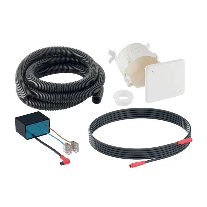 Chilipir Kit de instalare, cu bloc de alimentare de la retea, pentru sisteme de comanda a spalarii pentru vas wc, actionare spalare electronica, 12 V, Geberit 115.861.00.6