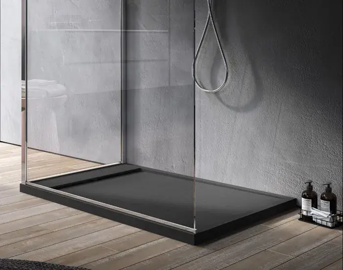 Bestseller Cadita de dus patrata, plata, din PlyLite (marmura compozit), gri antracit, Ronal Rug W30Q 16