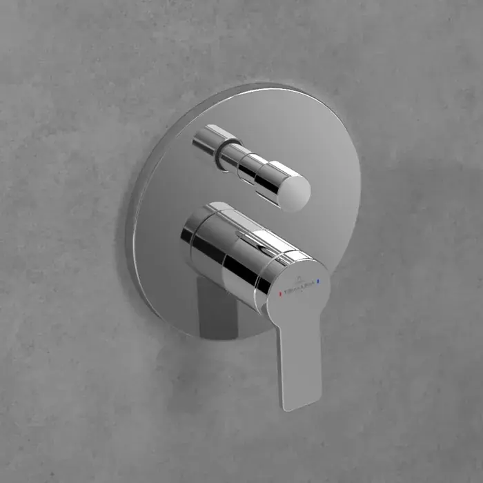 Lichidare de stoc Baterie cada dus monocomanda, incastrata, 2 functii, crom lucios, Villeroy & Boch Architectura TVS10335300061