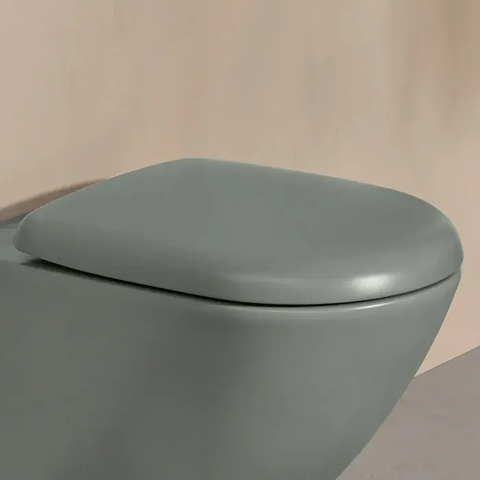 Capac vas wc, slim, cu soft close, verde mat (Morning Green), Villeroy & Boch Antao 8M67S1R8 Livrare rapidă