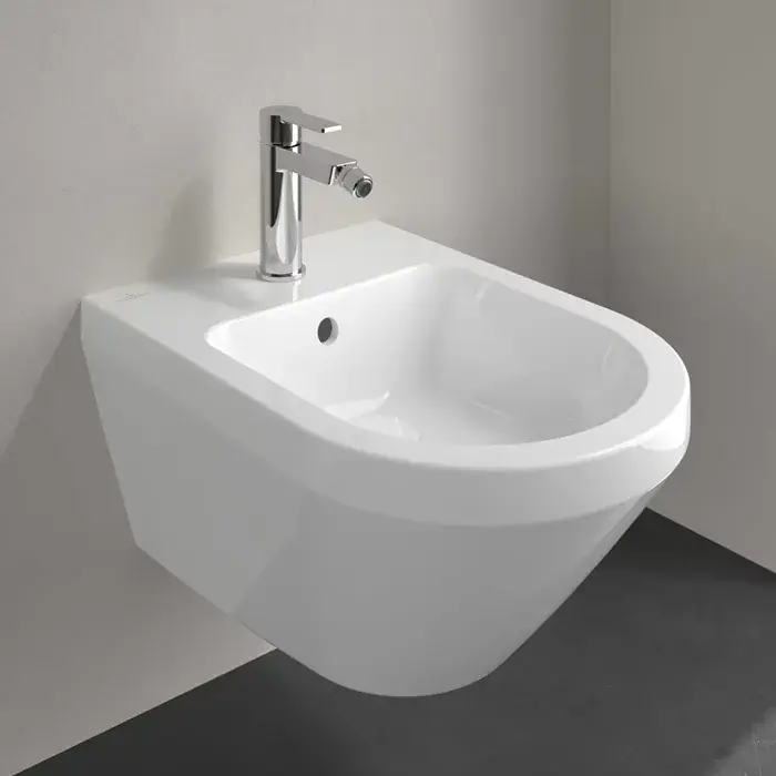 Bideu suspendat, cu CeramicPlus, alb lucios, Villeroy & Boch Architectura 748700R1 Ultima șansă