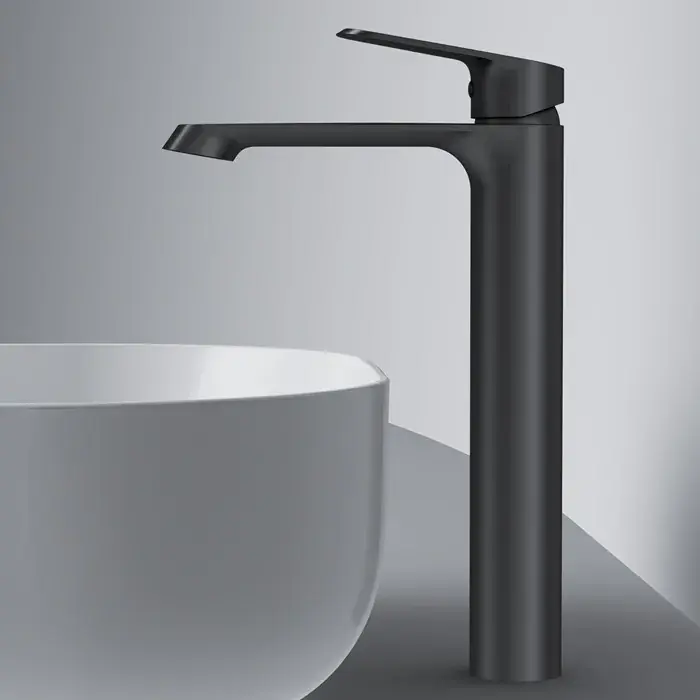 Ofertă de sezon Baterie lavoar monocomanda, inalta, fara ventil, negru mat, AM.PM Func F8F92022
