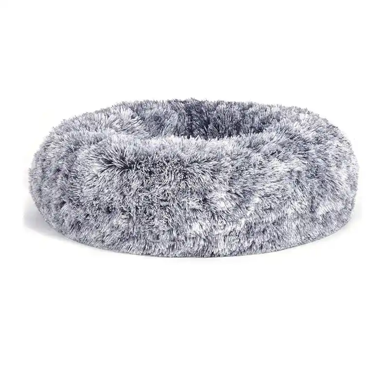 FEANDREA Pat pufos pentru caini si pisici, cu husa detasabila, lavabila, plus moale cu fir lung, 60 cm, gri Discount