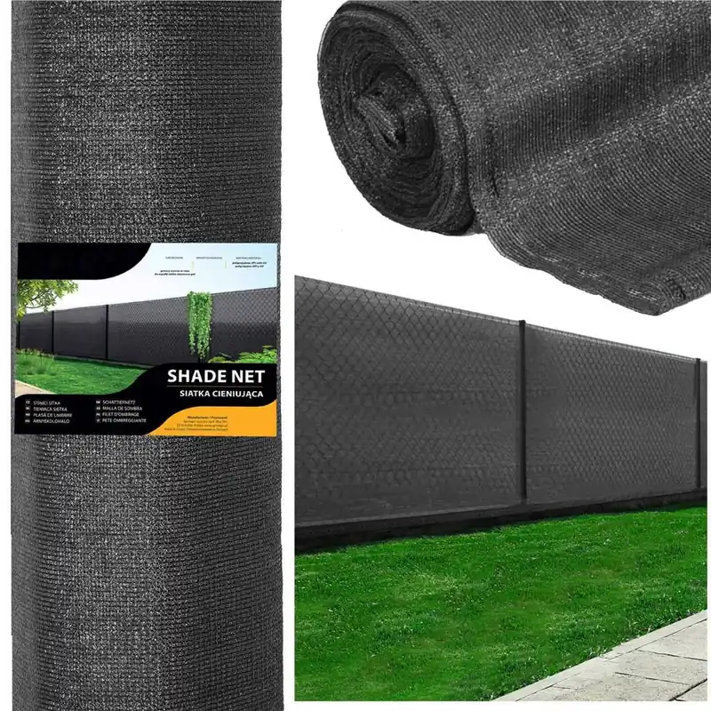 Chilipir Plasa umbrire si intimitate pentru gard, 1.5m latime, 50m lungime, 185g densitate, gri