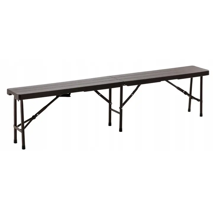 Preț mic Banca pliabila pentru gradina sau catering, HDPDE, 180x25x43cm, maro
