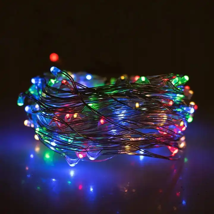 Ghirlanda luminoasa cu incarcare solara, 200 LED-uri, 22 metri, 8 functii, multicolor Doar azi