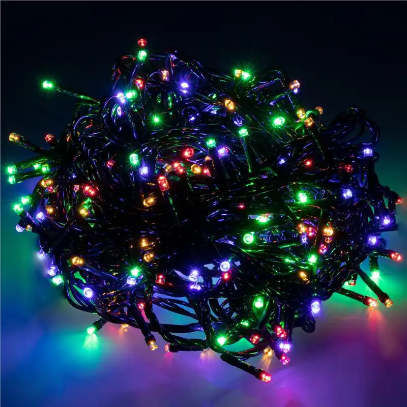 Instalatie lumini pentru bradul de Craciun, 17,5 metri, 300 LED-uri, 8 functii, multicolor Comandă acum