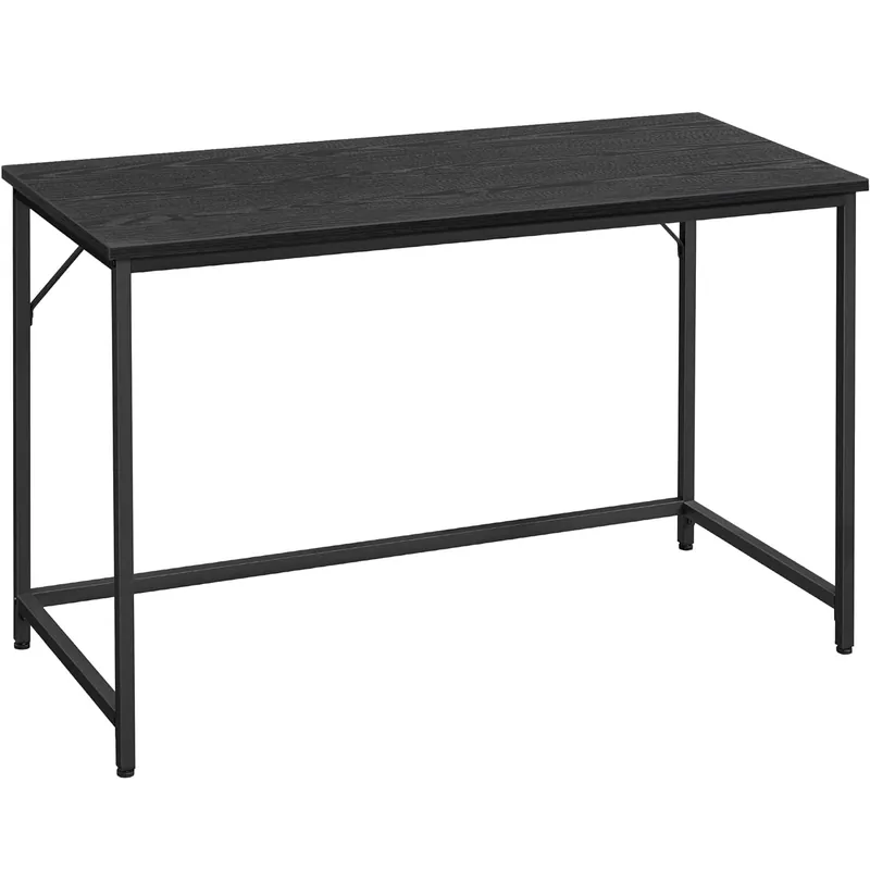 Reducere VASAGLE Birou calculator cu blat din PAL, cadru metalic, stil industrial, 120x60x75 cm, negru