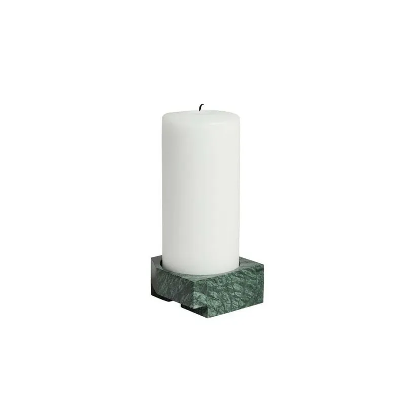 Calitate înaltă Jeu de dés 3 Suport pentru Lumânări Green Marble - Woud