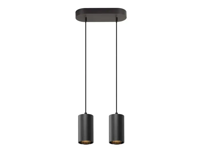 Lichidare de stoc Asto Tube 2 Lustră Pendul Black - SLV