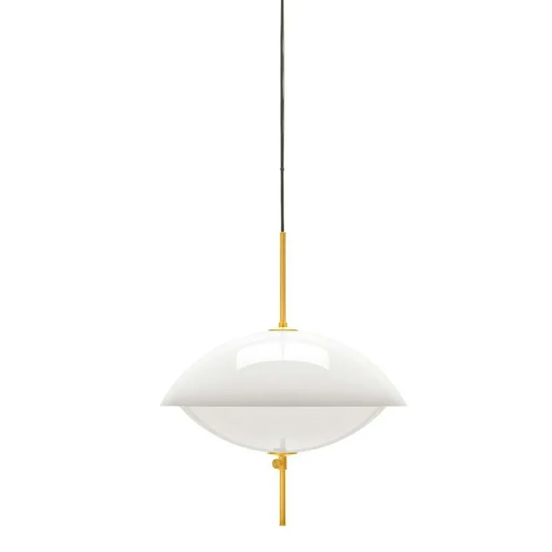 Chilipir Clam Lustră Pendul Ø550 Opal/Brass - Fritz Hansen