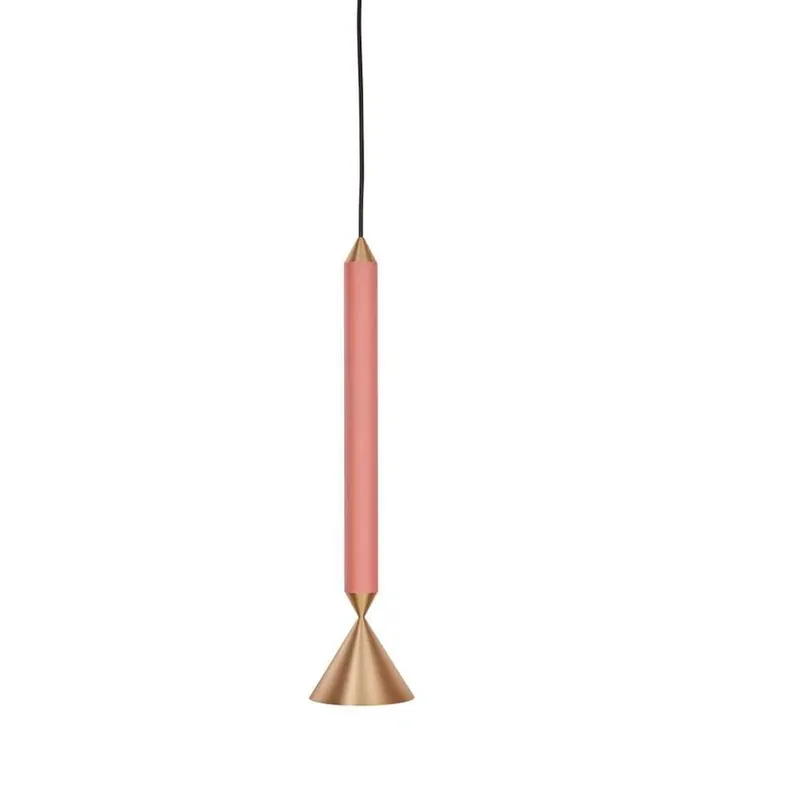 Cel mai vândut Apollo 39 Lustră Pendul Coral Pink/Polished Brass - Pholc