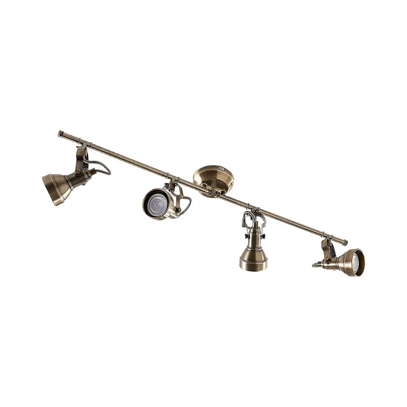 Reducere Plafonieră Perseas, 78 cm, 4 becuri, alamă antică, GU10 - Lindby
