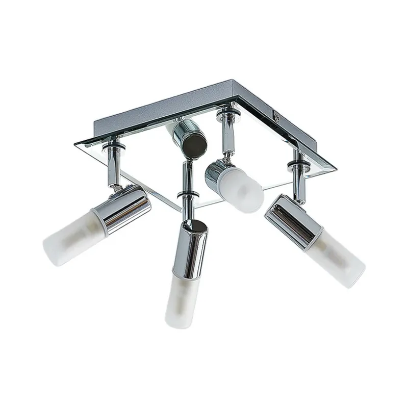 Zela 4 Plafonieră Chrome/White - Lindby Preț mic