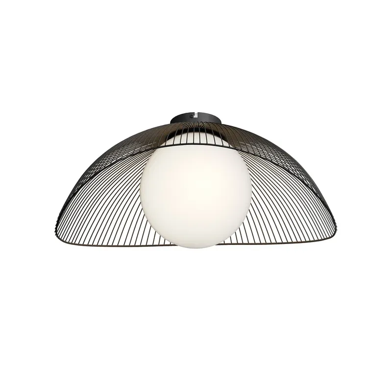 Fabronia Plafonieră Opal/Black - Lindby Reduceri
