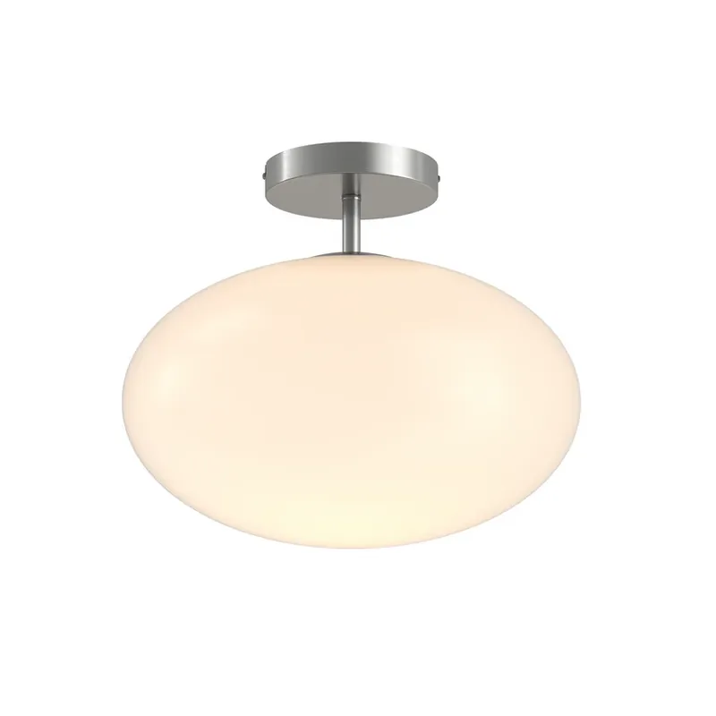 Sonika Plafonieră Satin Nickel/Opal White - Lindby Ofertă