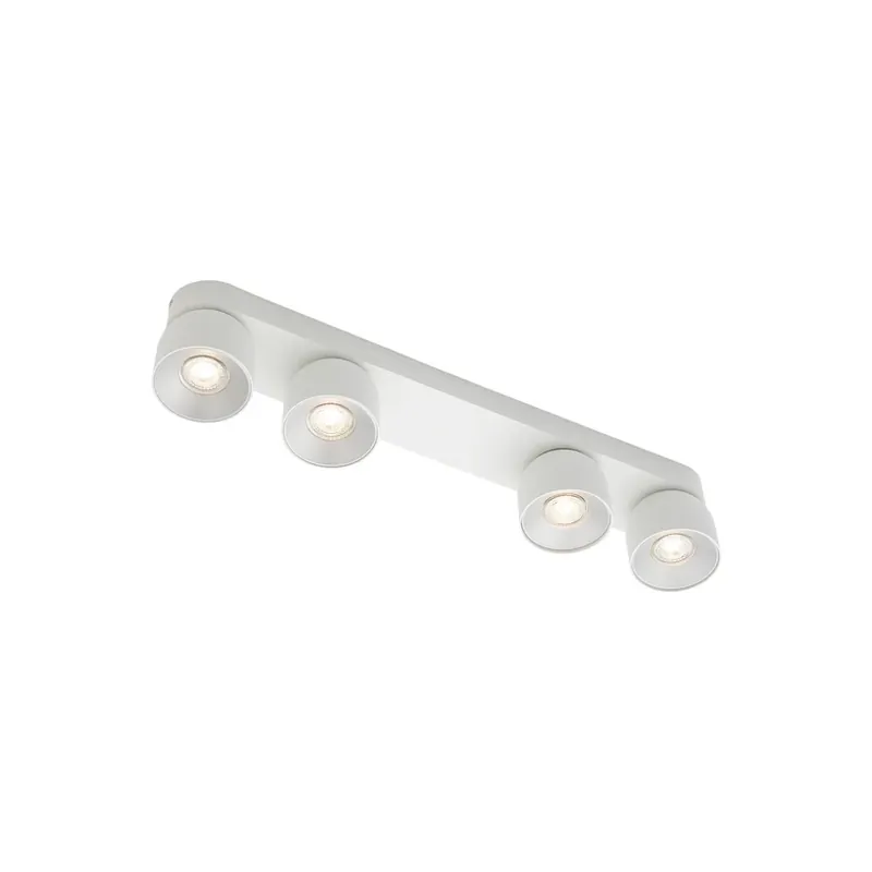 Plată securizată Downlight Pitcher, alb/argintiu, 4 becuri, metal - Nordlux