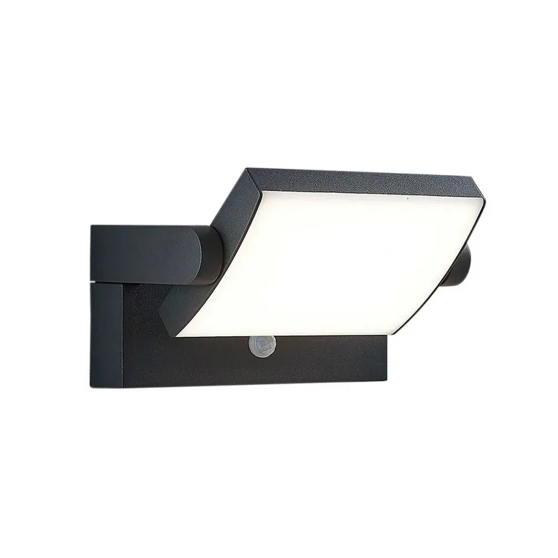 Lampa de exterior Sherin cu senzor, gri închis - Lindby Chilipir