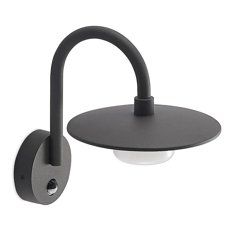 Zamalino Aplica de Exterior w/Sensor Dark Grey - Lucande Ofertă specială