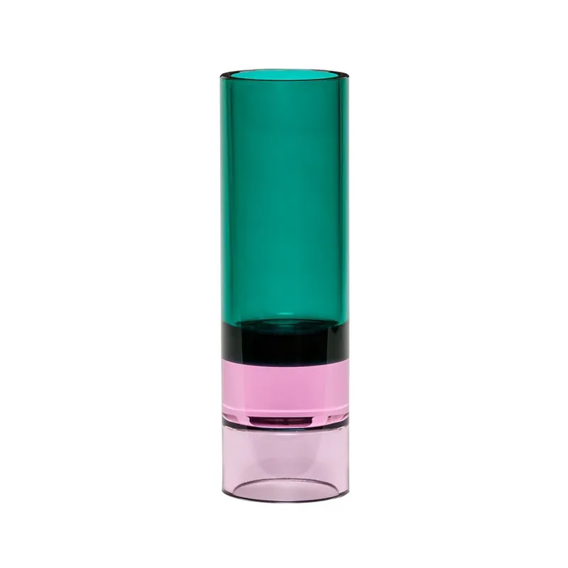 Astro Tealight Holder/Vase Green/Pink - Hübsch Livrare expres