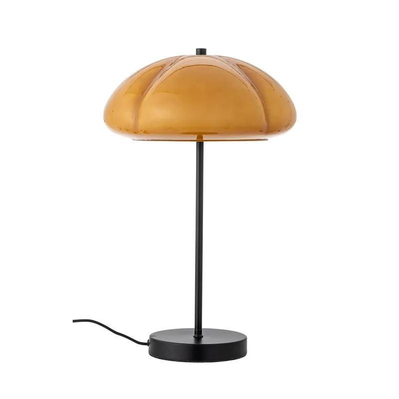 Lampa de masă Kinoko, sticlă, galben - BLOOMINGVILLE Ofertă de sezon