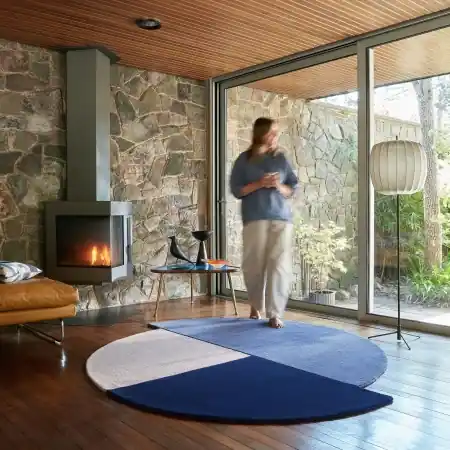 Cel mai vândut Covor rotund Mia Segment Albastru 200x200 cm, Flair Rugs