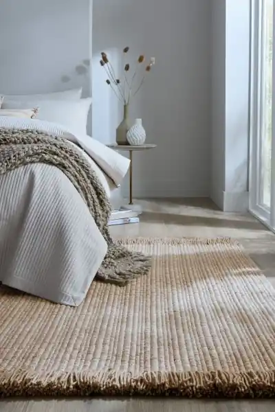 Covor Rene Fringed Ribbed Bej 200x290 cm, Flair Rugs Cumpără online