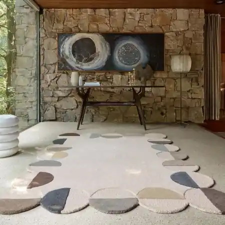 Vezi acum Covor Mia Scallop Frame Caramiziu, Natural 200x290 cm, Flair Rugs