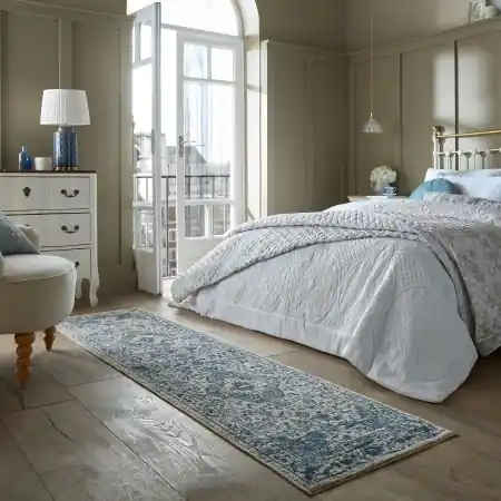 Traversa Cordelia Vintage Albastru 60x230 cm, Flair Rugs Noutate