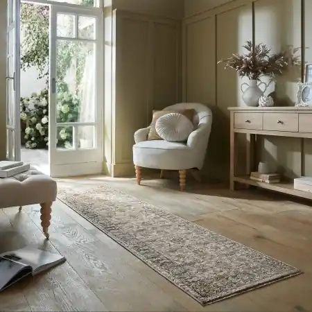 Traversa Zetta Vintage Style Verde 60x230 cm, Flair Rugs Lichidare de stoc