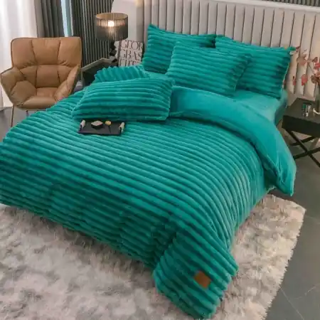 Lenjerie cocolino cu Elastic 180x200 Liny V8 Aqua (Cocolino) Reducere extra