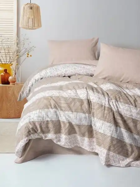 Lenjerie Arrow Crem (Bumbac 100% Flanel) Doar azi