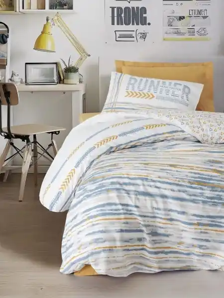 Preferatul clienților Lenjerie 1 Persoana cu elastic 100x200 Dashon (Bumbac 100%)