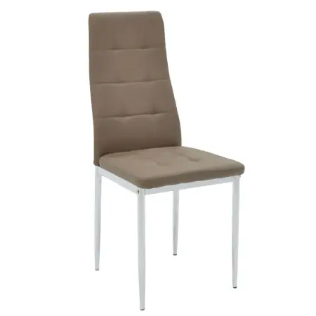 Scaun Cube piele ecologica mocha - picior crom Cumpără online
