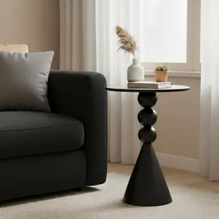 Bestseller Masuta laterala Bilane Negru 39x39x55 cm