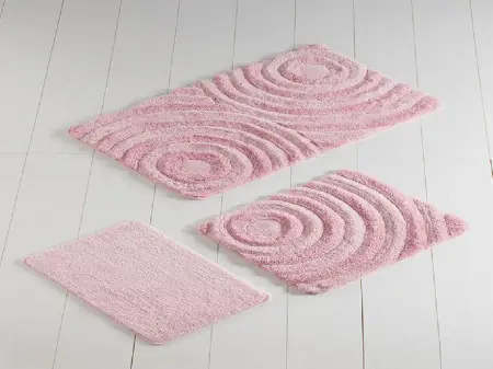 Set 3 Covorase de Baie Wave Pudra (Acryl) Livrare expres