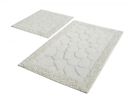 Set 2 Covorase de Baie Stone Ekru (Bumbac 100%) Chilipir