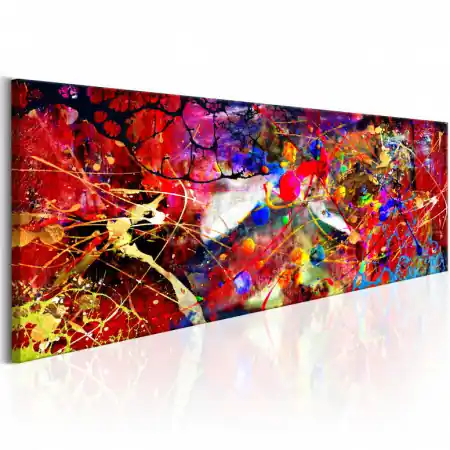 Tablou - Red Forest 150x50 cm Retur ușor