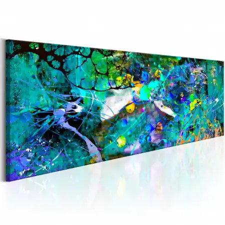 Bestseller Tablou - Sapphire Jungle 120x40 cm
