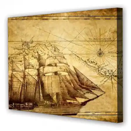 Tablou Canvas Corabie, Dreptunghiular, 90x60 cm Comandă acum