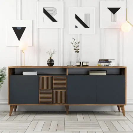 Vezi acum Consola Milan Walnut-Antracit