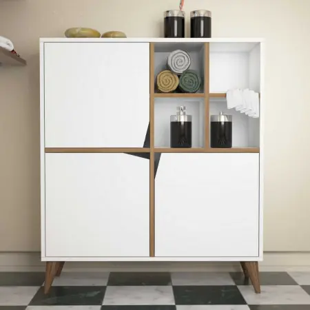 Reducere specială Dulap Pulse Alb-Walnut