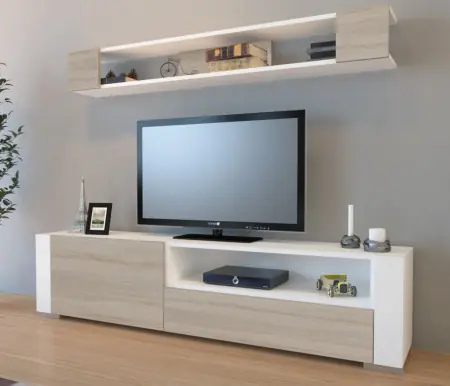 Ansamblu Comoda TV Arya Alb-Cordoba Reduceri